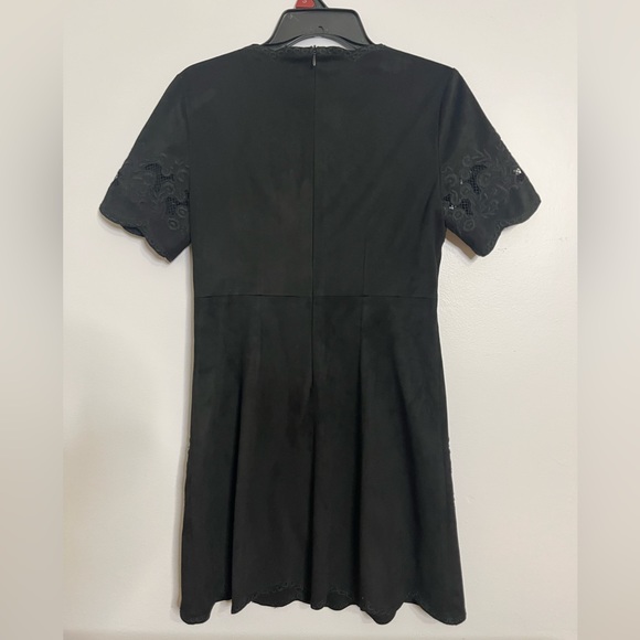 Gorgeous ZARA Black Suede Lace Cutout Dress - Picture 6 of 7